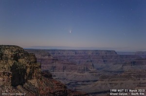 Comet PanSTARRS above the South Rim of the Grand Canyon.