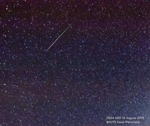 Perseid meteors of 2013.