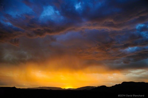 A blaze of color as the sun sets in Sedona, Arizona.
