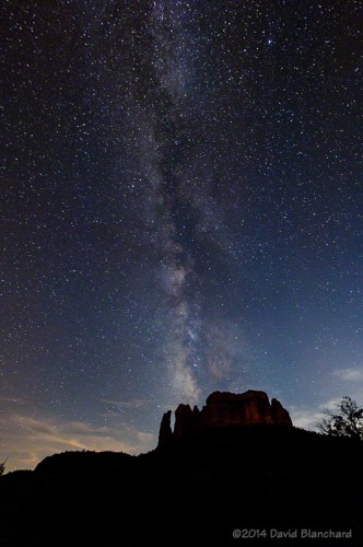 Milky Way and Cathedral Rock.