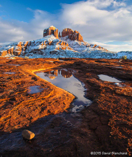 Cathedral Rock and the reflecting pools.