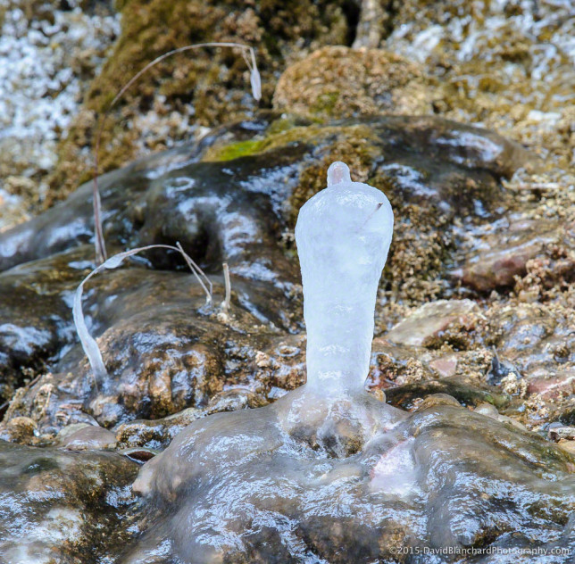 Ice stalactite.