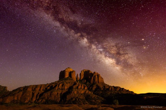 Milky Way and Cathedral Rock.
