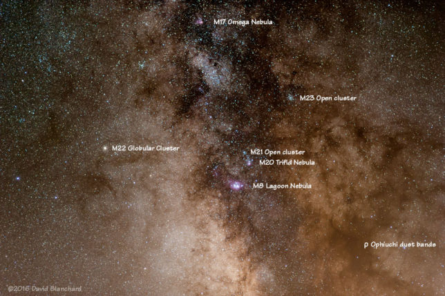 Milky Way with Deep Sky Objects.
