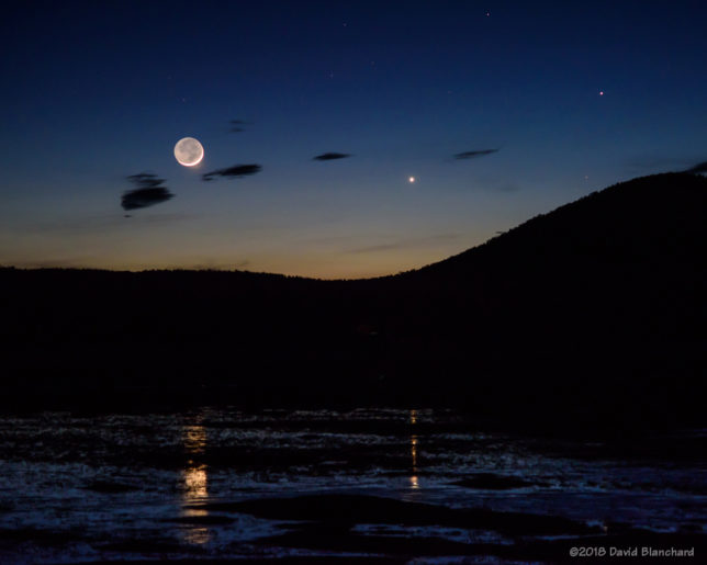 Conjuction of Mercury, Venus, and the Moon.