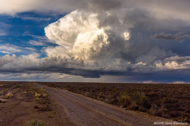 Supercell thunderstorm north of Two Guns, AZ. (1714 MST 21 October 2018)