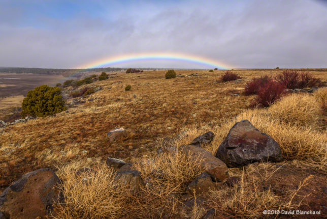 A winter rainbow in Flagstaff.