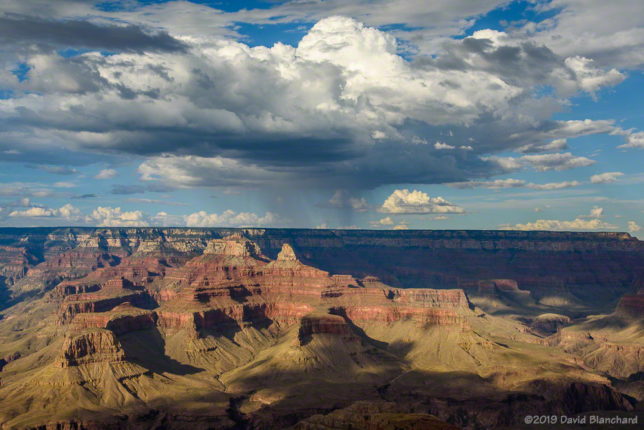 Convection develops over the North Rim of Grand Canyon.