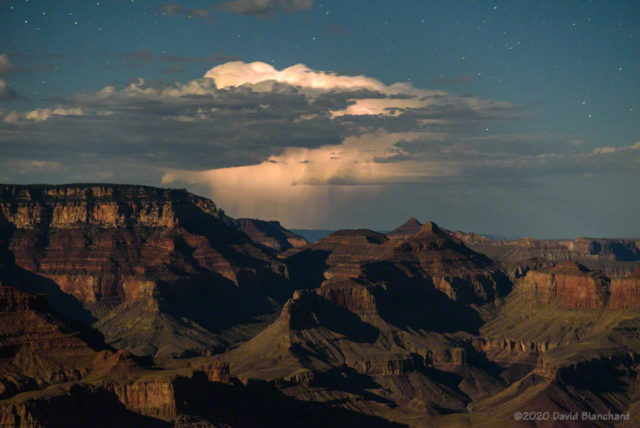 Thunderstorm with lightning near Grand Canyon.