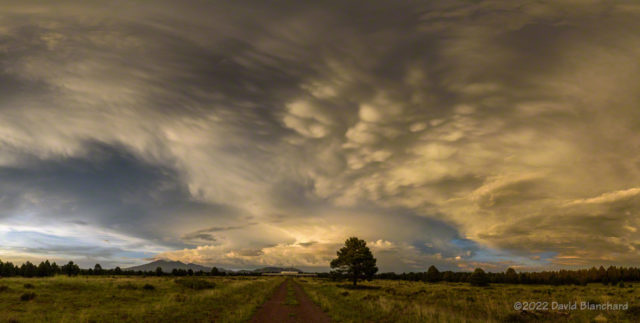 Sunset panoramic image from Flagstaff.