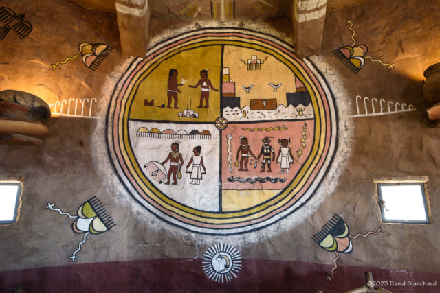 Interior artwork in the Desert View Watchtower, Grand Canyon.