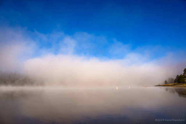 Fog and Upper Lake Mary.