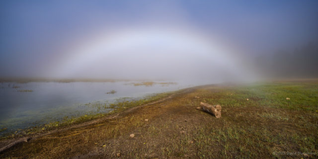 Fogbow over Upper Lake Mary.
