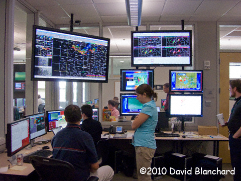 The Hazardous Weather Testbed work area at the NSSL.