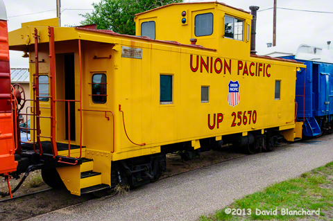 Railroad museum display in Limon, Colorado.
